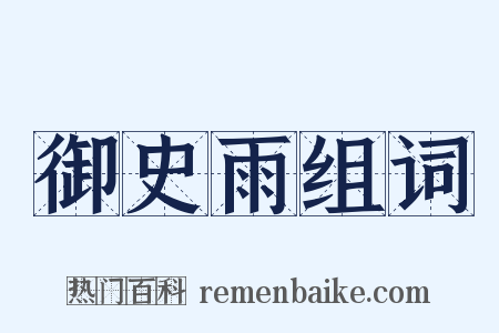 御史雨组词是什么意思的图片